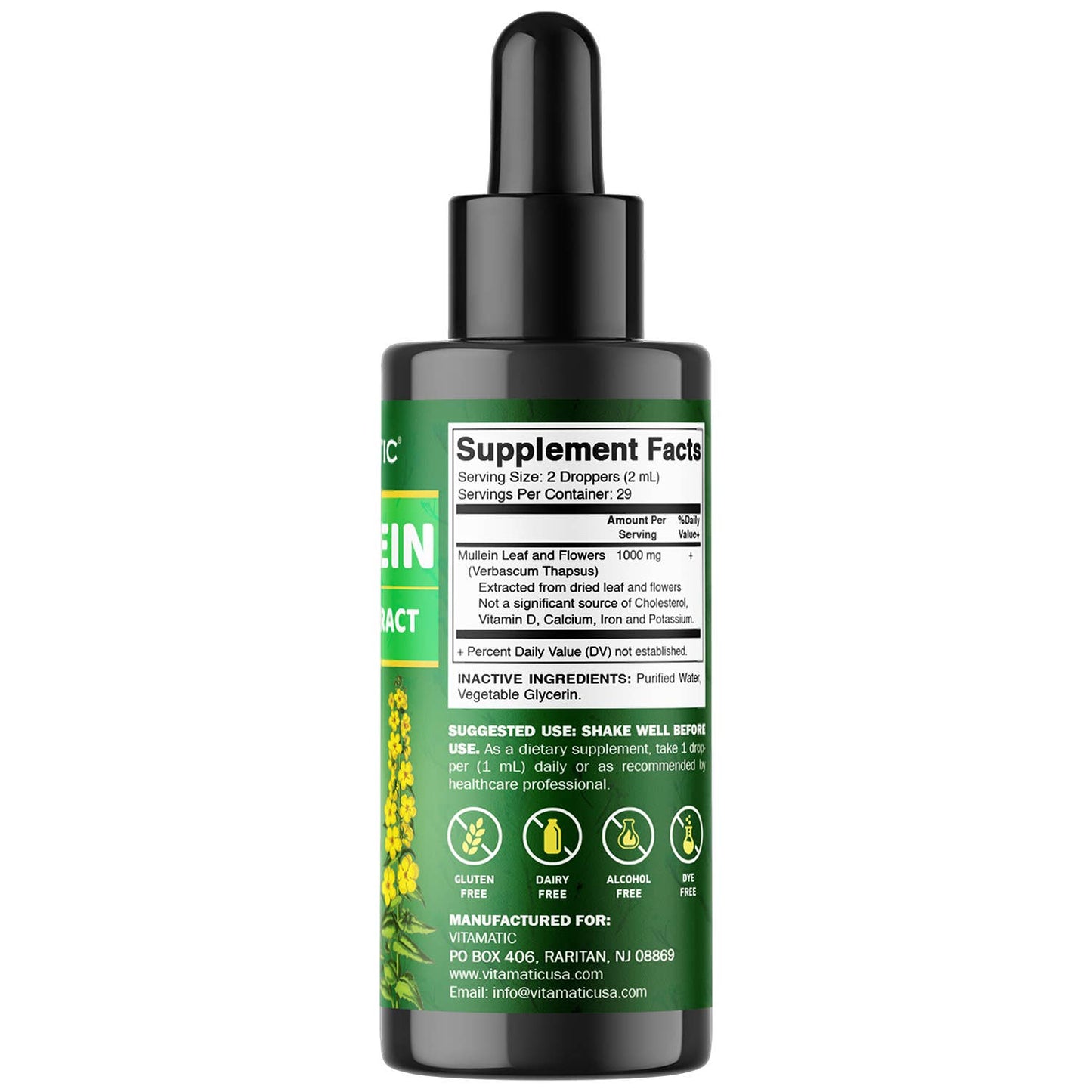 Vitamatic Liquid Mullein Leaf 2oz