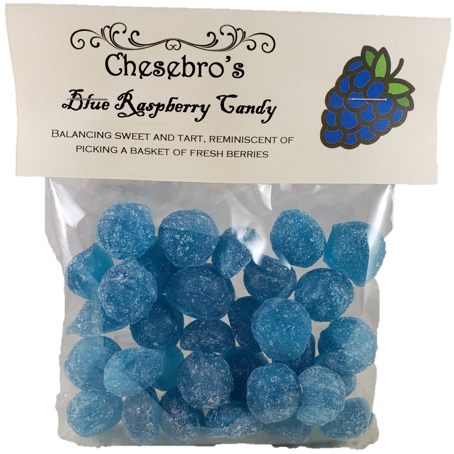 Blue Raspberry Hard Candy Drops, 4.5 oz.