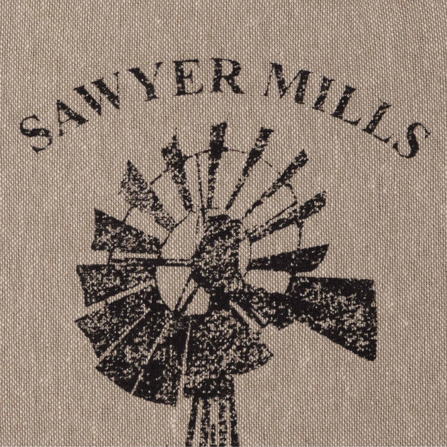 Sawyer Mill Charcoal Windmill Button Loop Tea Towel Set of 2