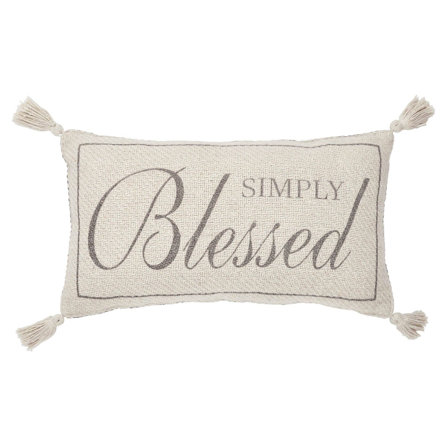 Harvest Blessings Simply Blessed Woven Pillow 7x13