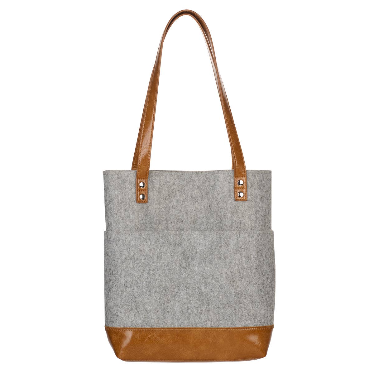 Bible Tote Gray/Toffee Filagree Heart Badge