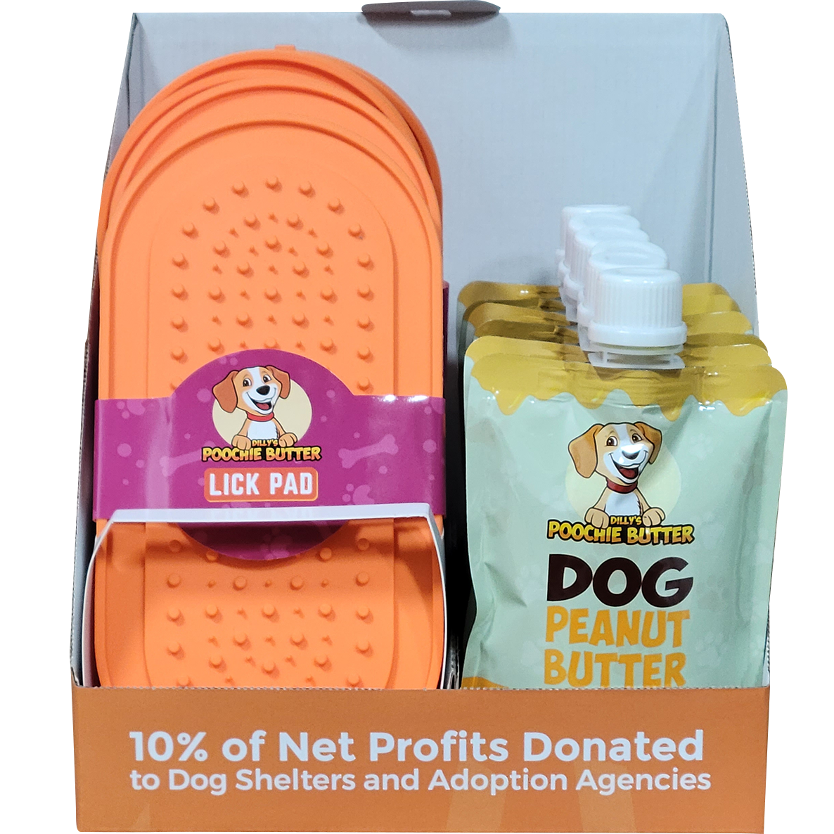 6 Dog Squeeze Packs + 6 Lick Mats