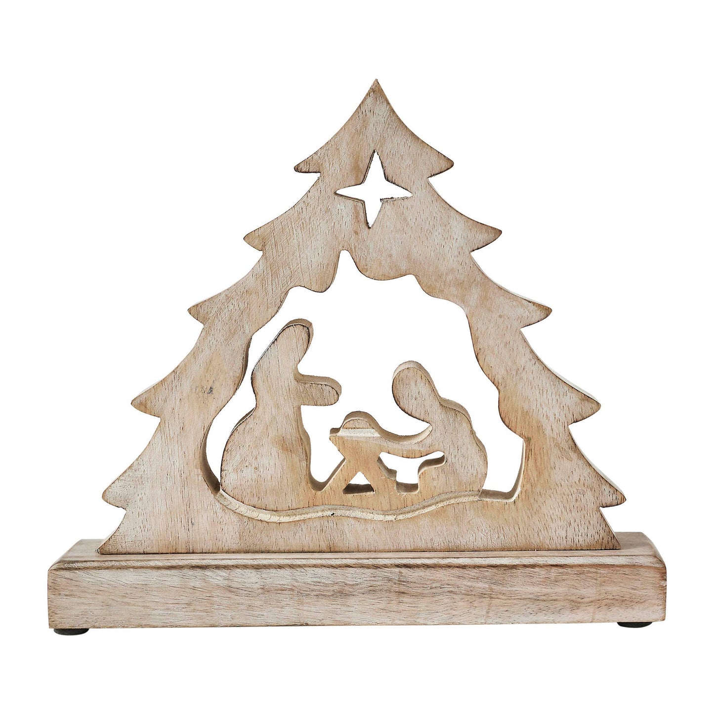 Manger Nativity Scene Wooden Figurine 9x8x2