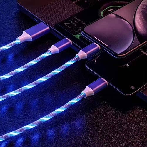 All in One - Flowing current light up cable: Multi-Colored