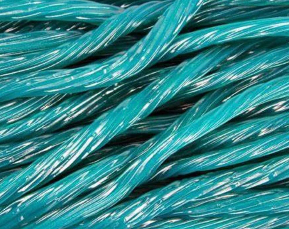 Gourmet Licorice Blue Raspberry 1/2 Pound Bag- Thick Cut