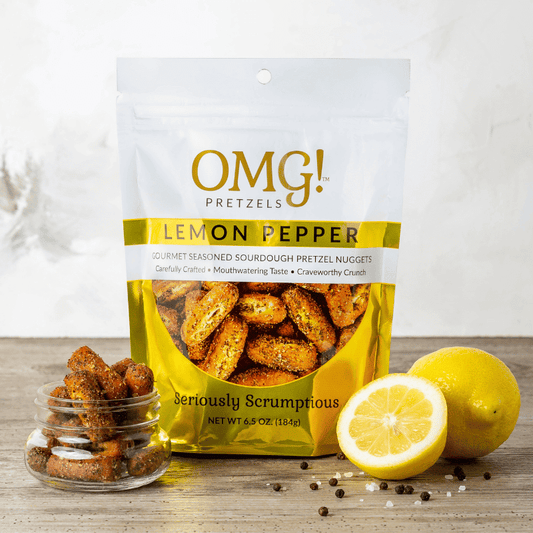 Lemon Pepper Seasoned Sourdough Pretzel Nuggets