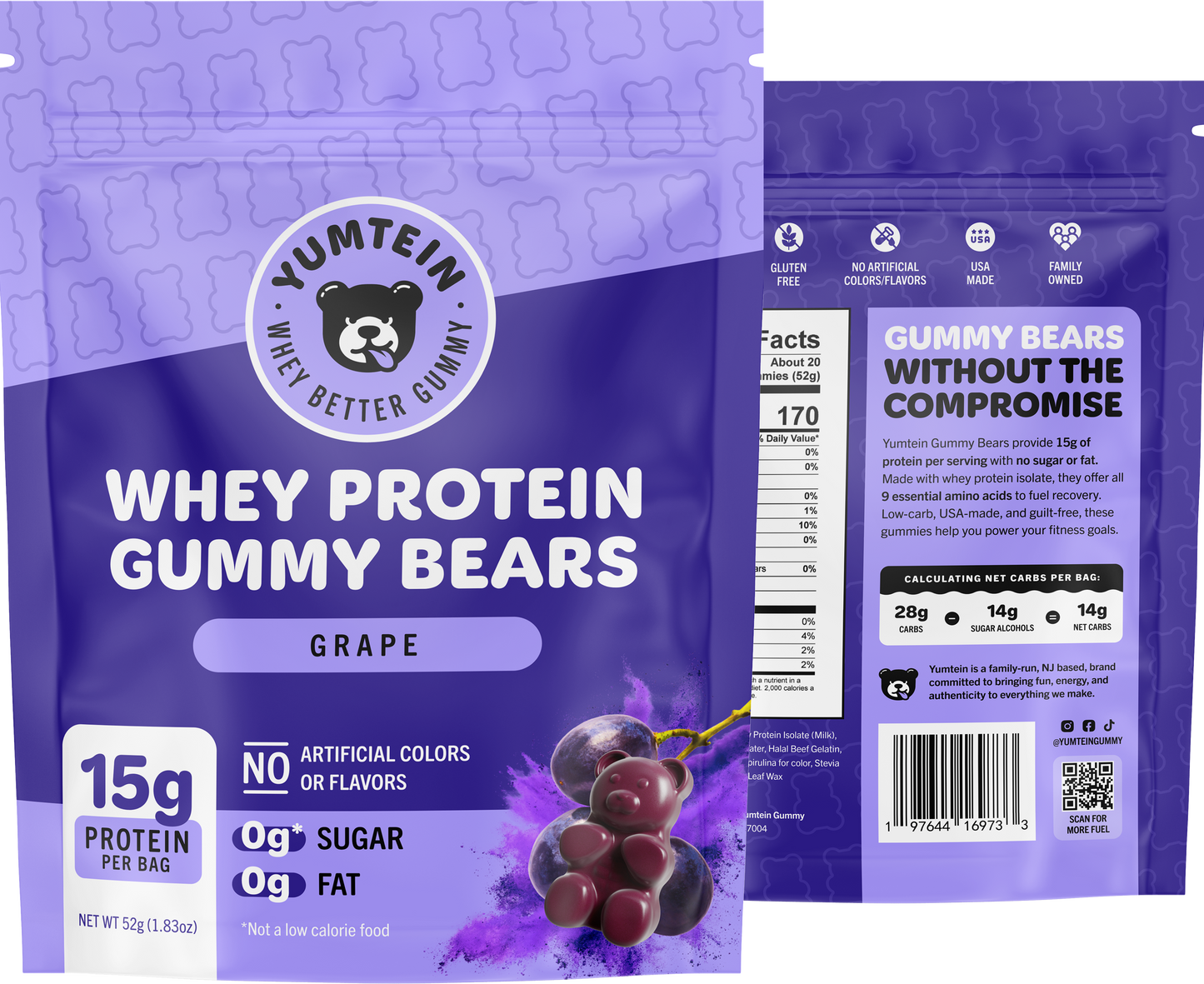 Grape Gummy Protein Bears