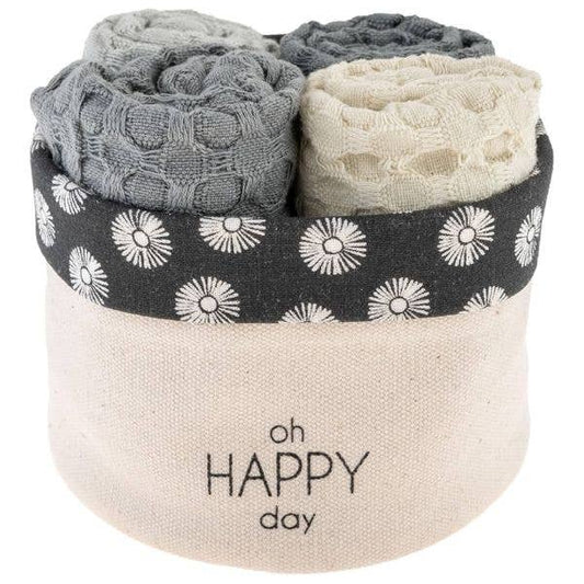 Waffle Weave Dish Cloth Set - #KA-2094.05 - Oh Happy Day -