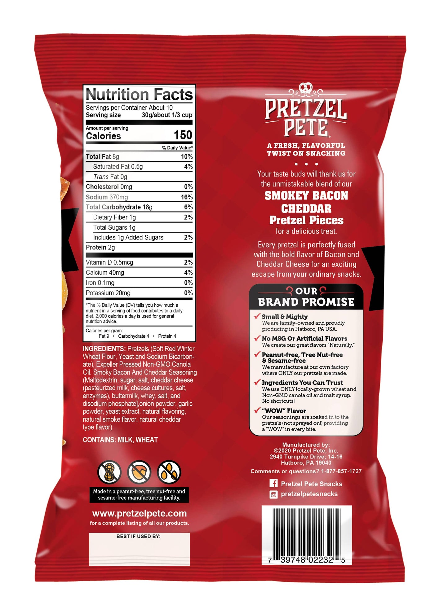 Smokey Bacon Cheddar Pretzel Pieces 9oz