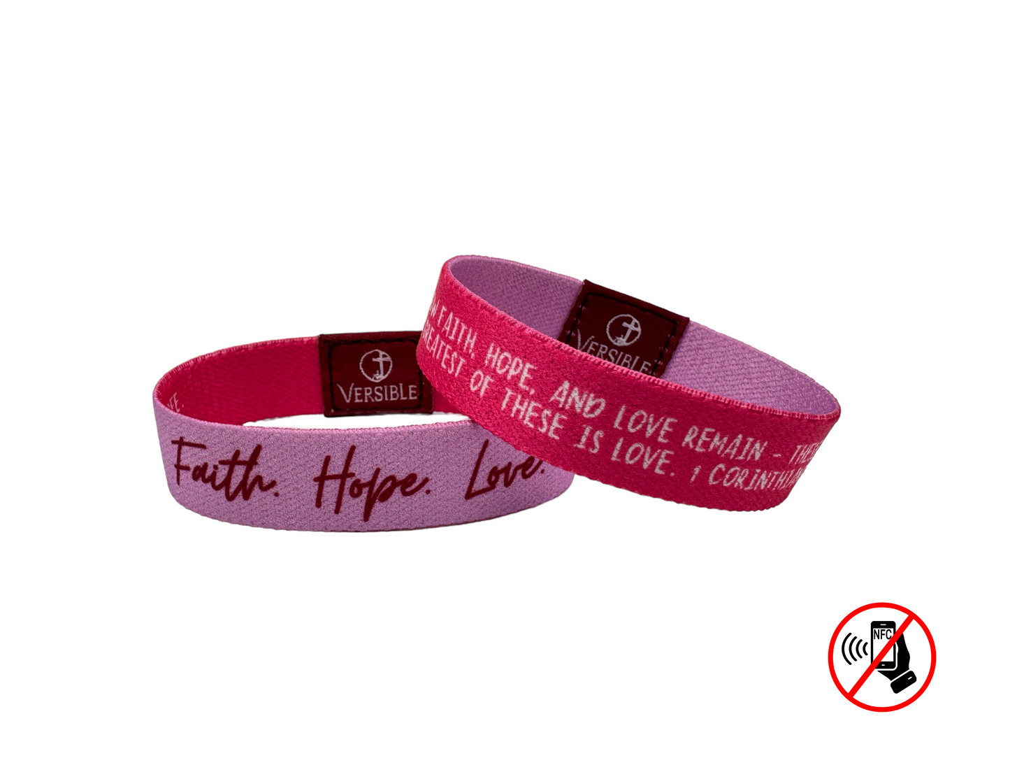 Versible® Wristbands - Solid Truths Collection: Small / Peach - Faith Over Fear