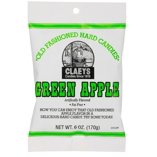 Claeys Old Fashioned Hard Candies - Green Apple - 12 Ct.