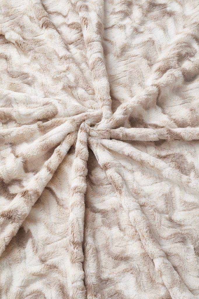 "The Lord's Prayer" 1-Ply Faux Fur Patch Throw 50"x60"