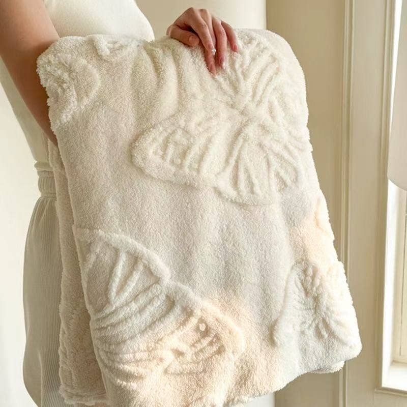 3D Butterfly Flannel Blanket, Queen Size (60" x 80" / 152 x 203 cm)