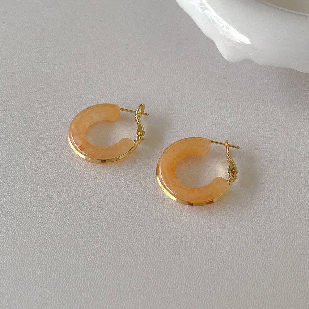 Candy Color Metal Hoop Earrings DPJE1822