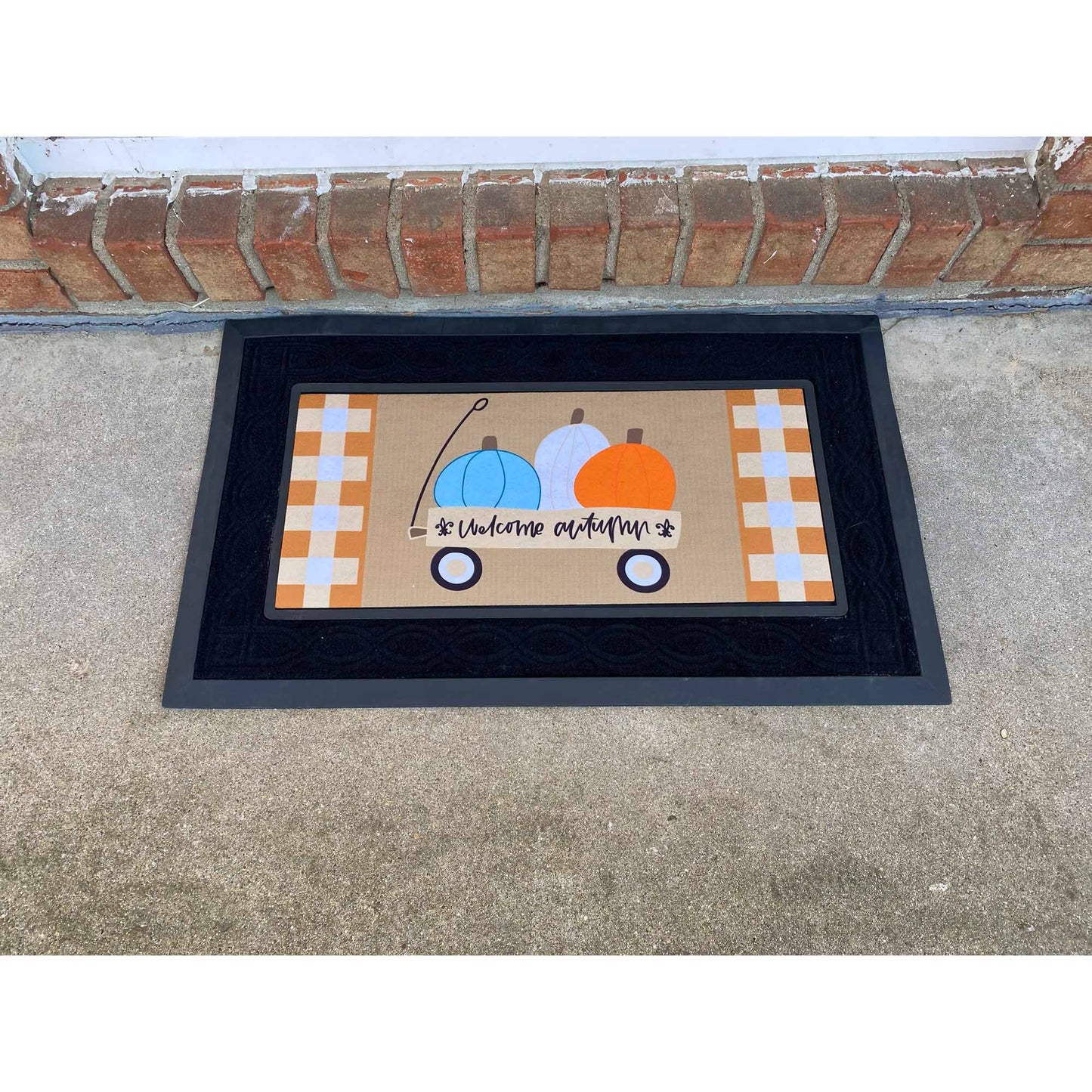 DOORMAT INSERT WELCOME AUTUMN WAGON