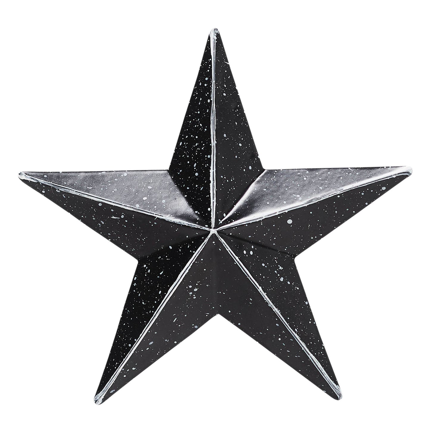 Metal Star Speckled Distressed Black 4x4