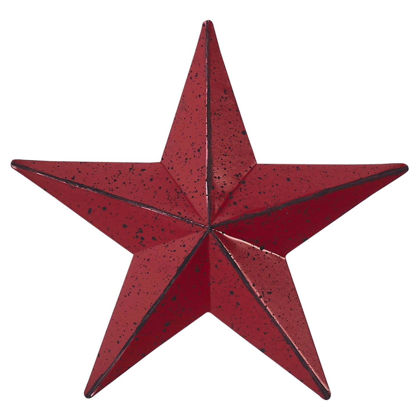 Metal Star Speckled Distressed Burgundy 4x4