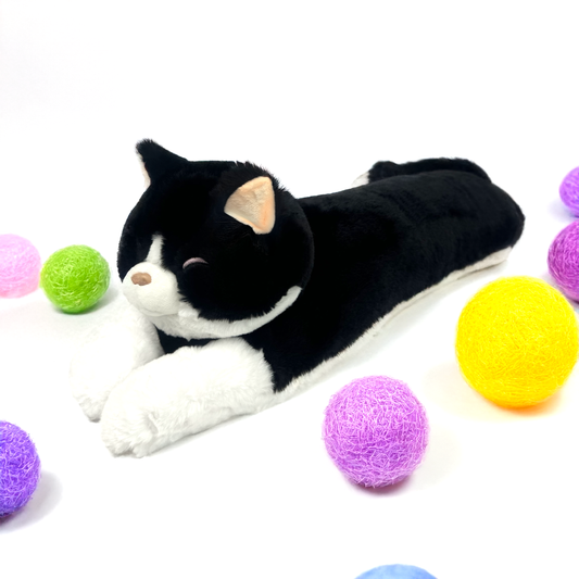 Tuxedo Cat Plush Sleeping Pillow (45" / 115 cm)
