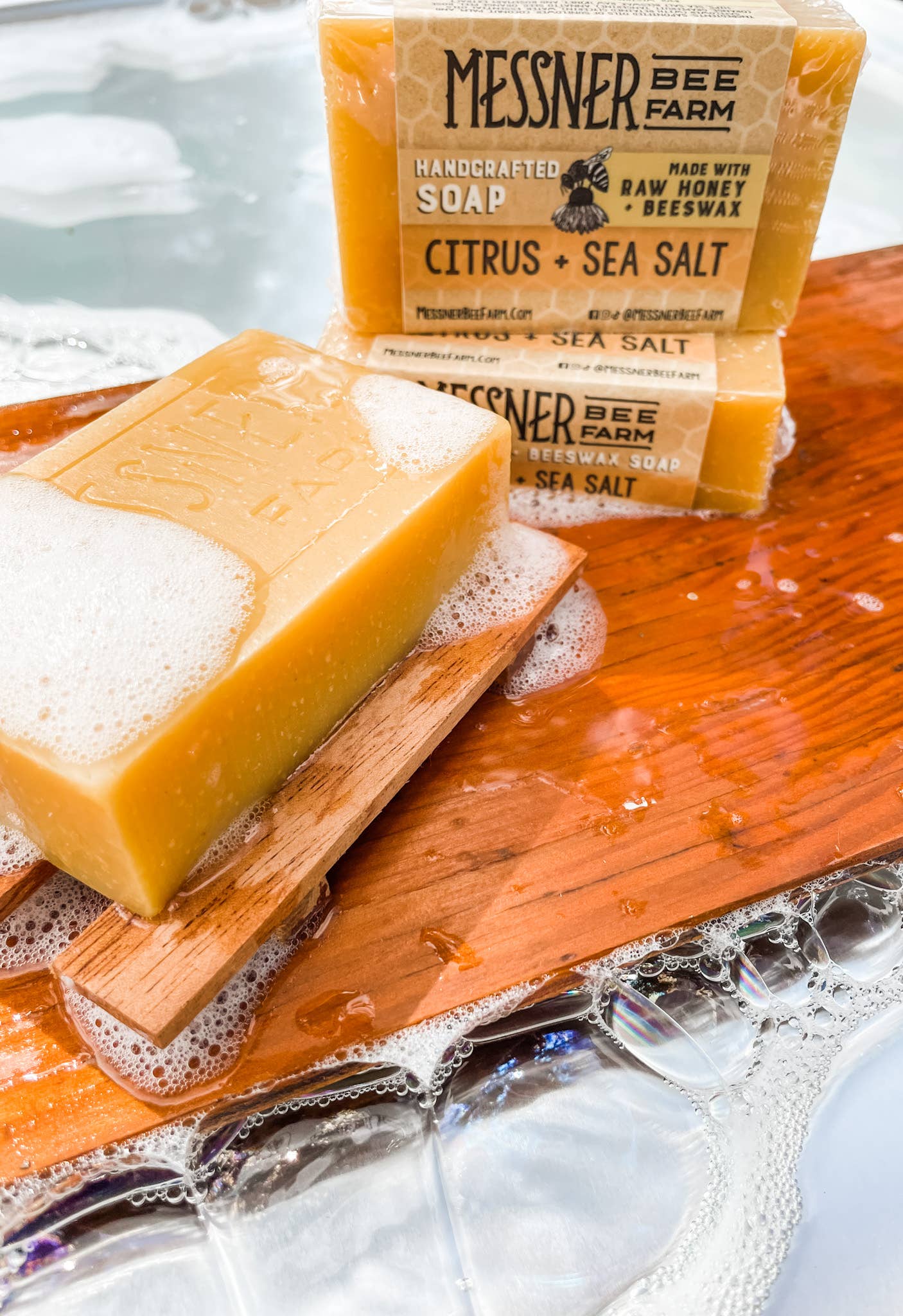 Citrus Sea Salt Soap - Made with Raw Honey and Beeswax