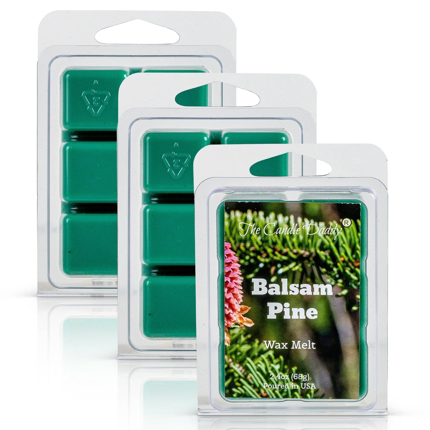 Balsam Pine Christmas Scented Wax Melt Cubes - 2 oz: 1 Pack of Wax Melts