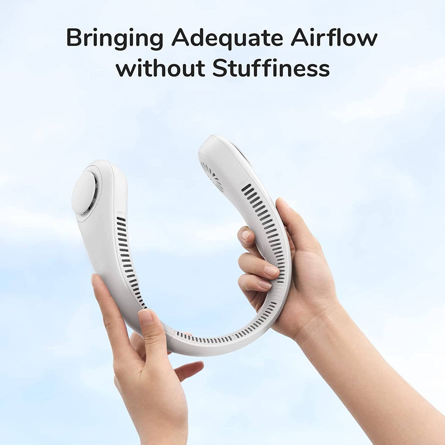 Portable 3-Speed Rechargeable Bladeless Neck Fan - 4 Colors