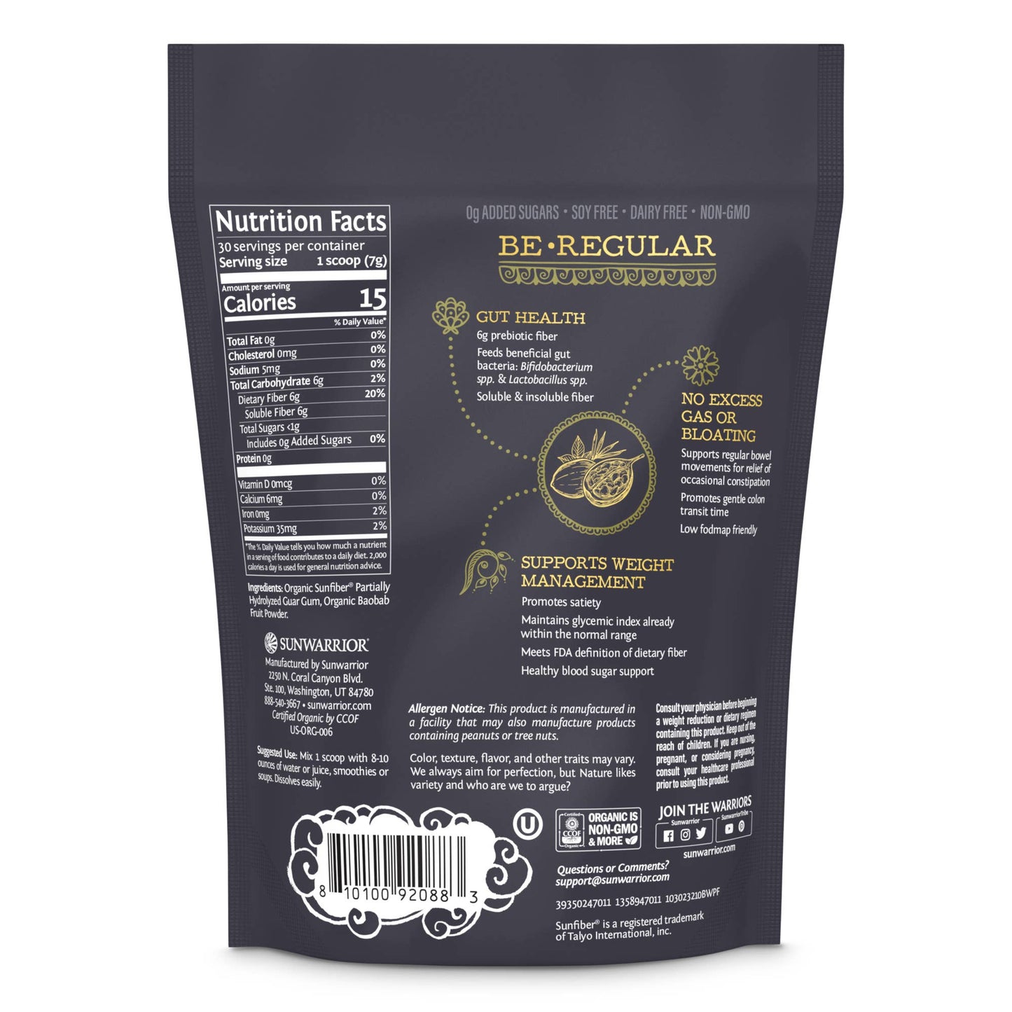 Be Well Prebiotic Fiber Powder Supplement - Organic
