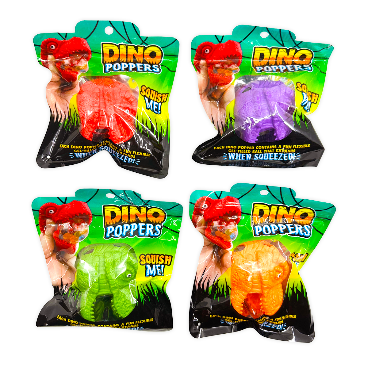 SO MUCH FUN SQUISHY DINO POPPERS