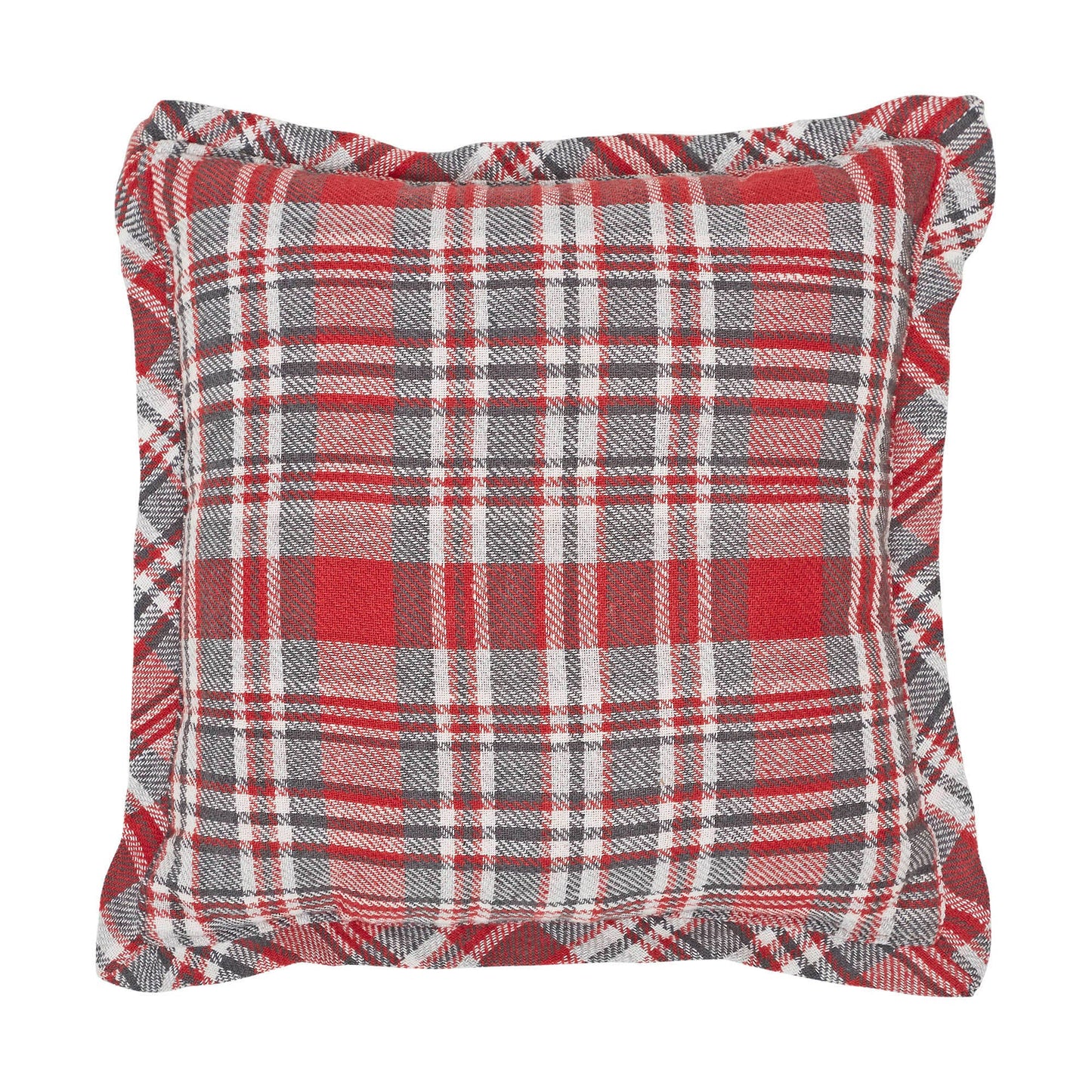 Gregor Plaid Button Tree Pillow 12x12