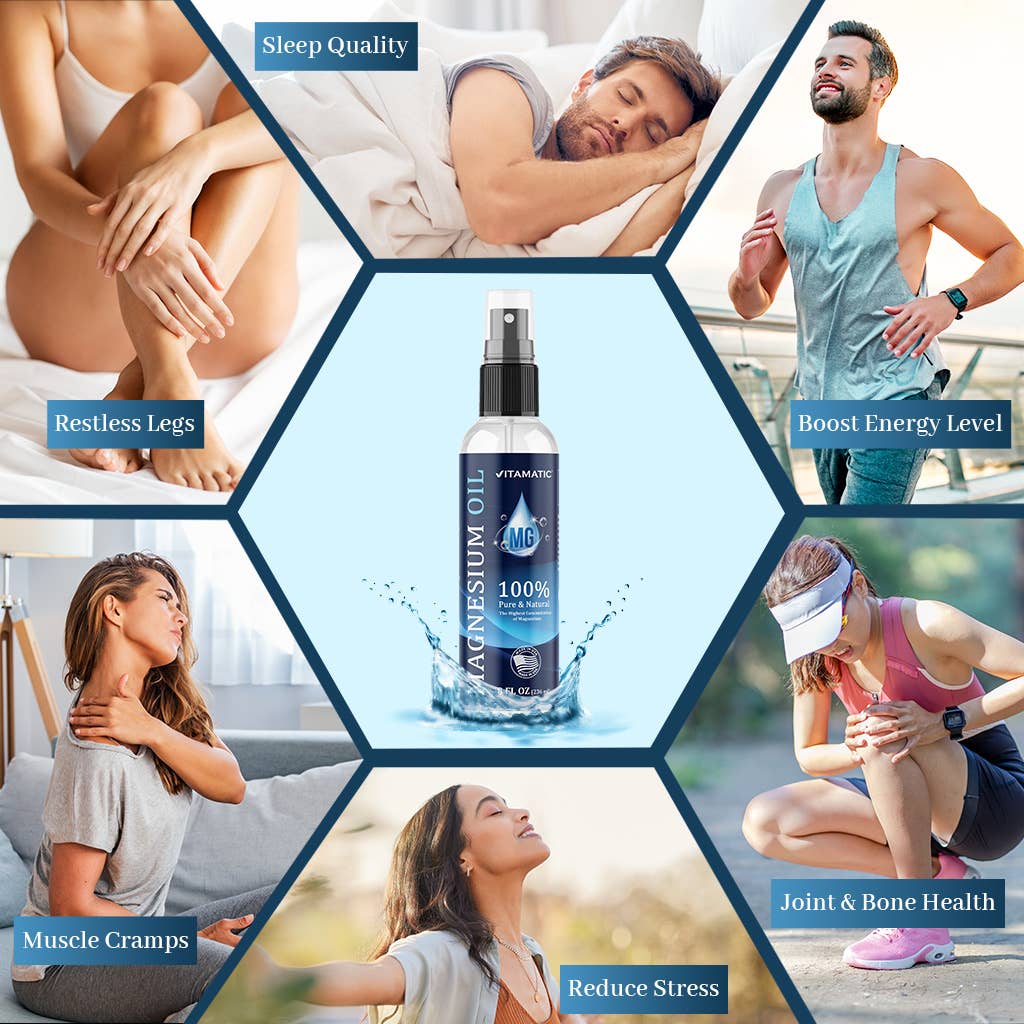 Vitamatic Pure Magnesium Oil Spray - 8 OZ