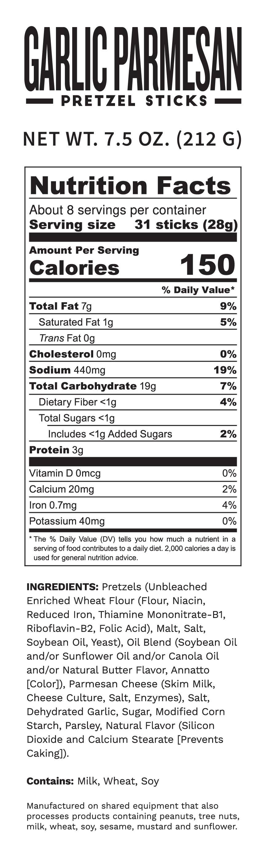 Pop Daddy – Garlic Parmesan Seasoned Pretzels 7.5oz