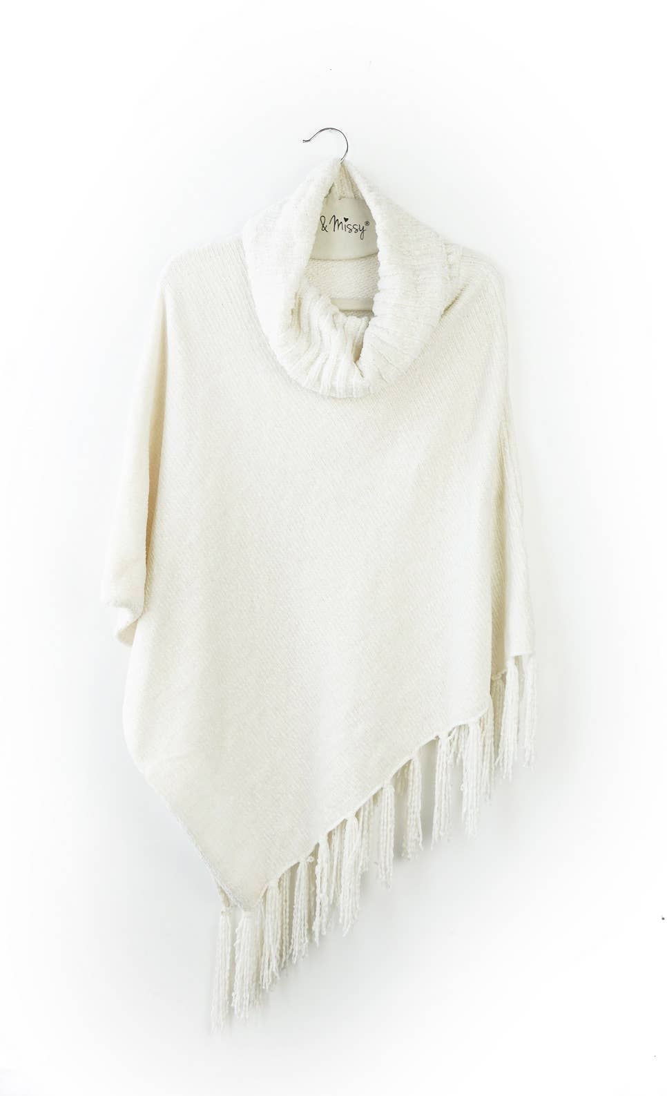 Britt's Knits Beyond Soft Chenille Poncho Open Stock: Blush