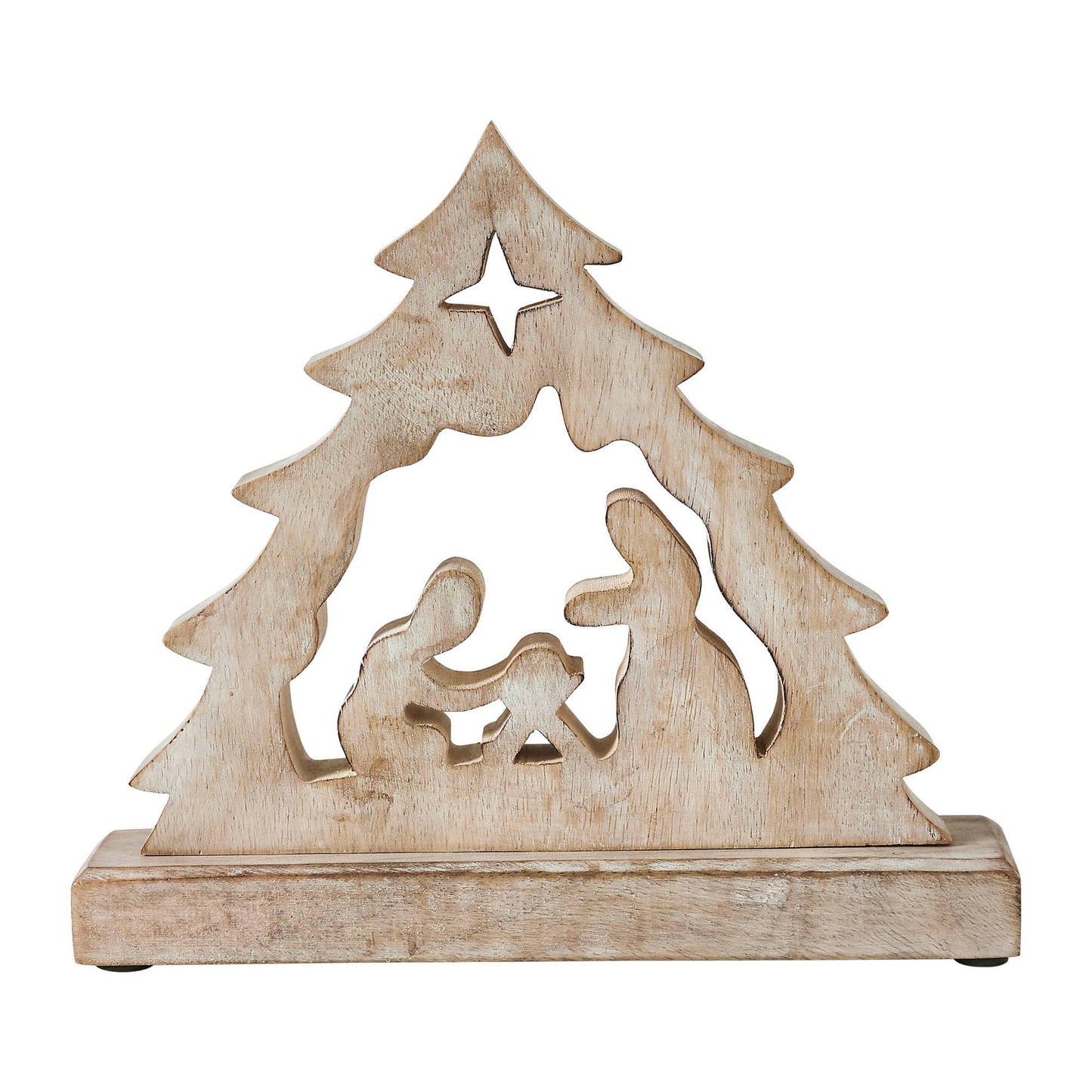 Manger Nativity Scene Wooden Figurine 9x8x2