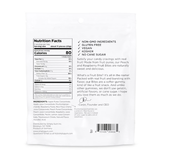 Really Real Gummies - Peach Raspberry (5.3 oz Bags)