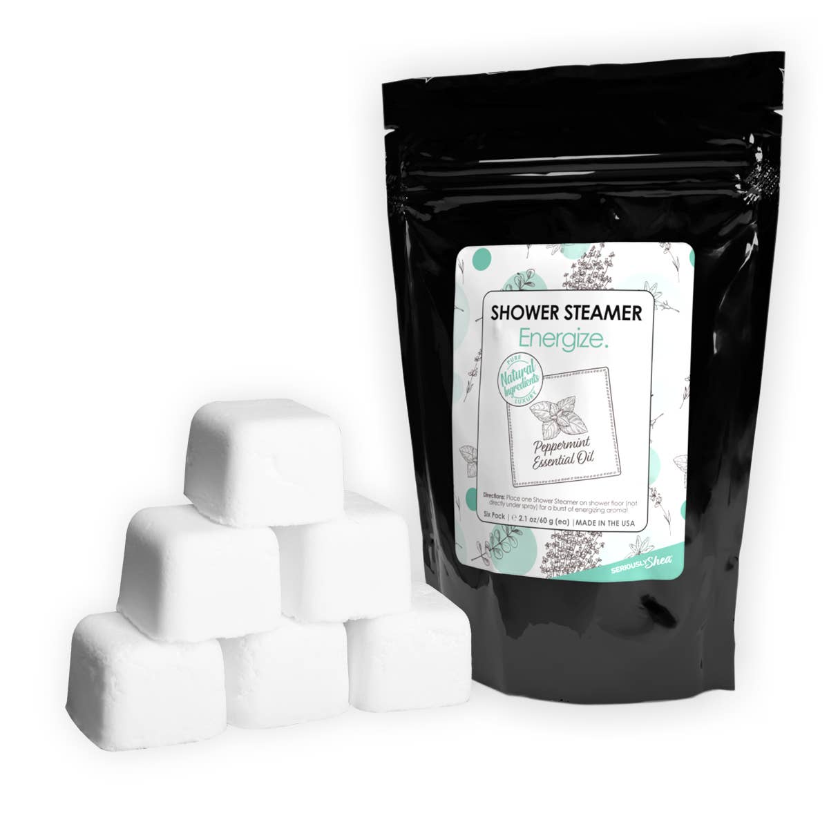 Aromatherapy Essential Oil Shower Steamer 6-pack | Energize