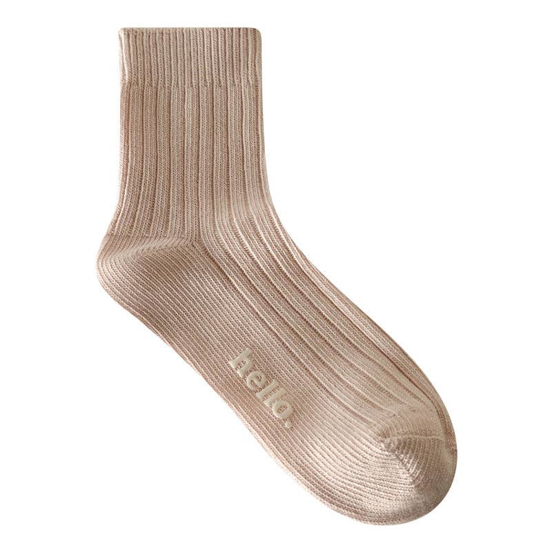 Candy Color Simple Letter Soft Socks DP25A452