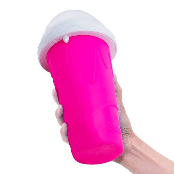 ProKitchen SQUEEZur Instant Slushie Maker Cup | Includes Straw/Spoon | NEW Colors!: Pink