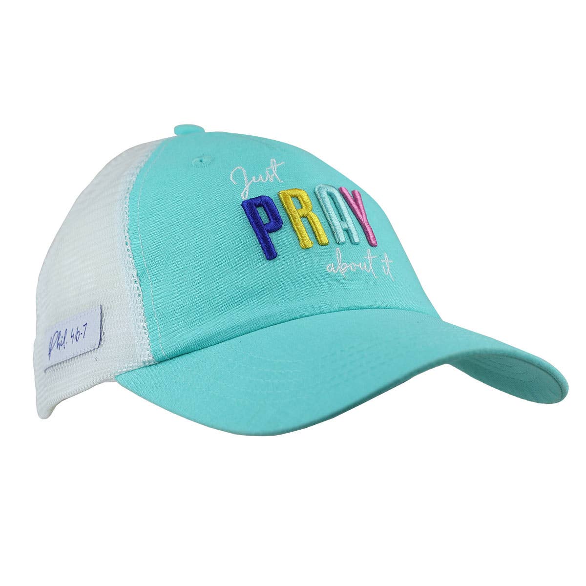 Grace & truth Womens Cap Just Pray About It: One Size Fits Most / Blue