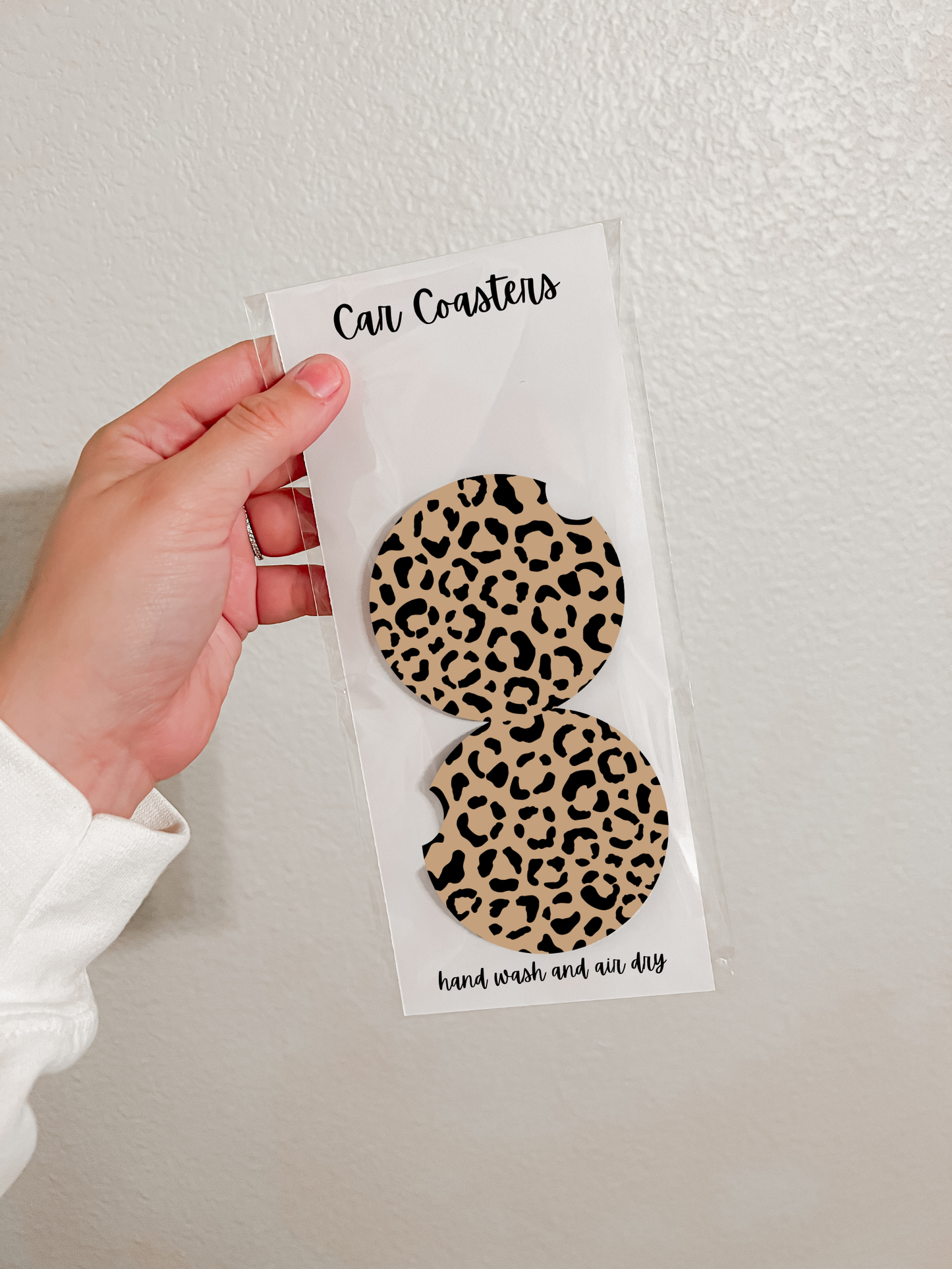 Set of 2 Neoprene Car Coasters | Animal Print (7 Options)