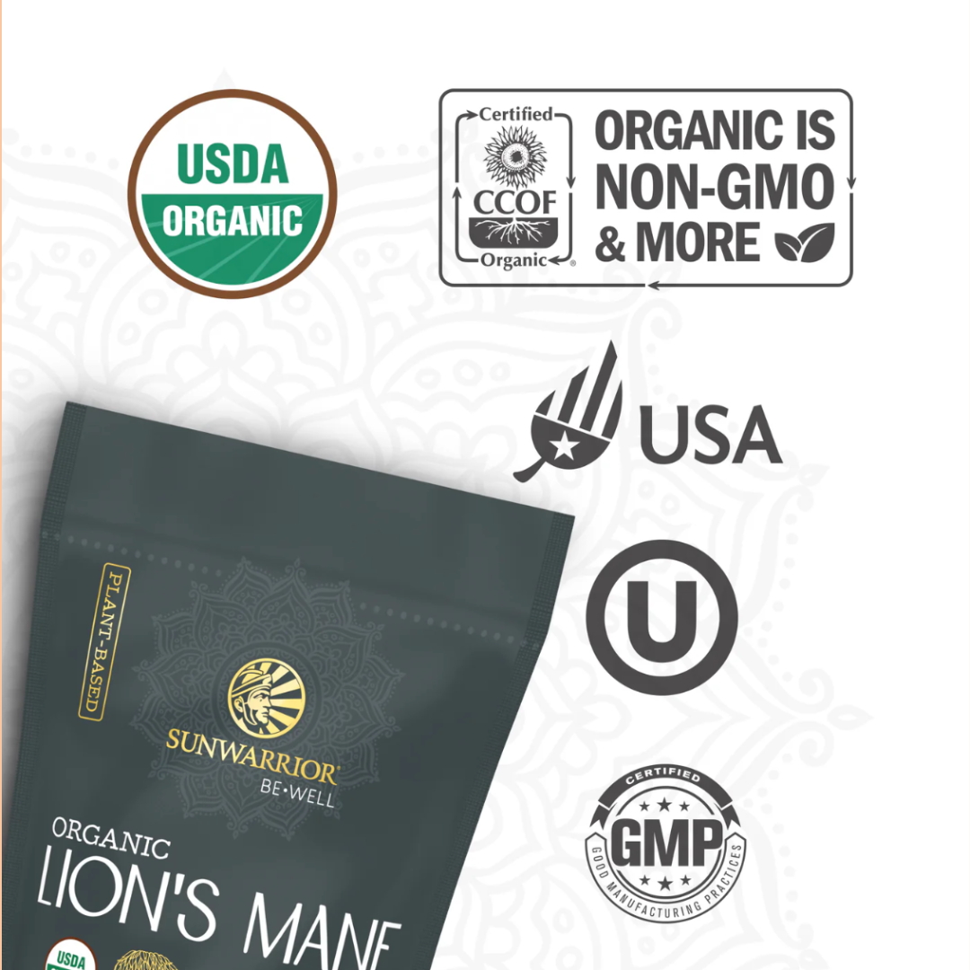 Be Well Organic Lion's Mane Mushroom Powder Drink Mix