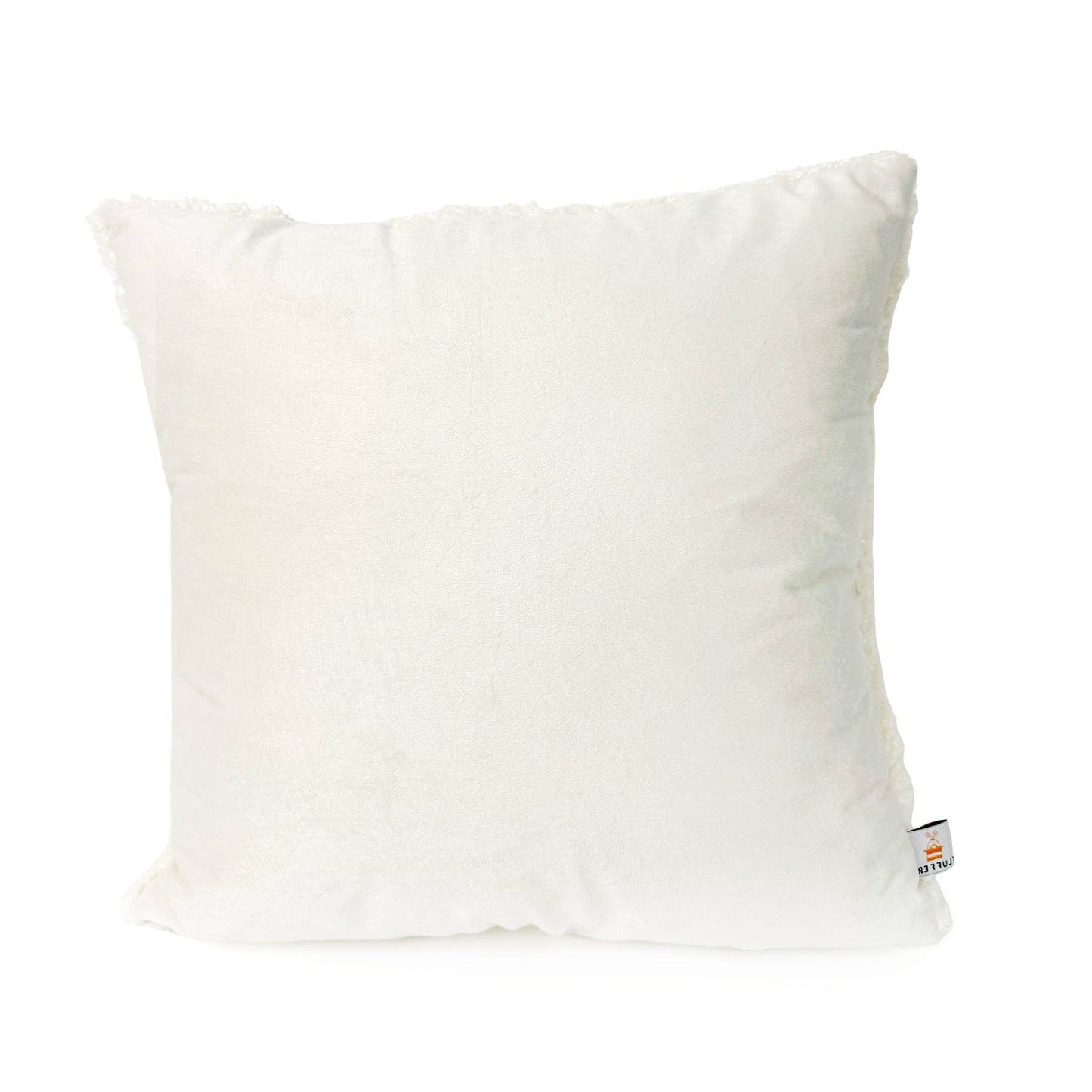 Cozy Teddy Throw Pillow, White (18" x 18" / 45 x 45 cm)