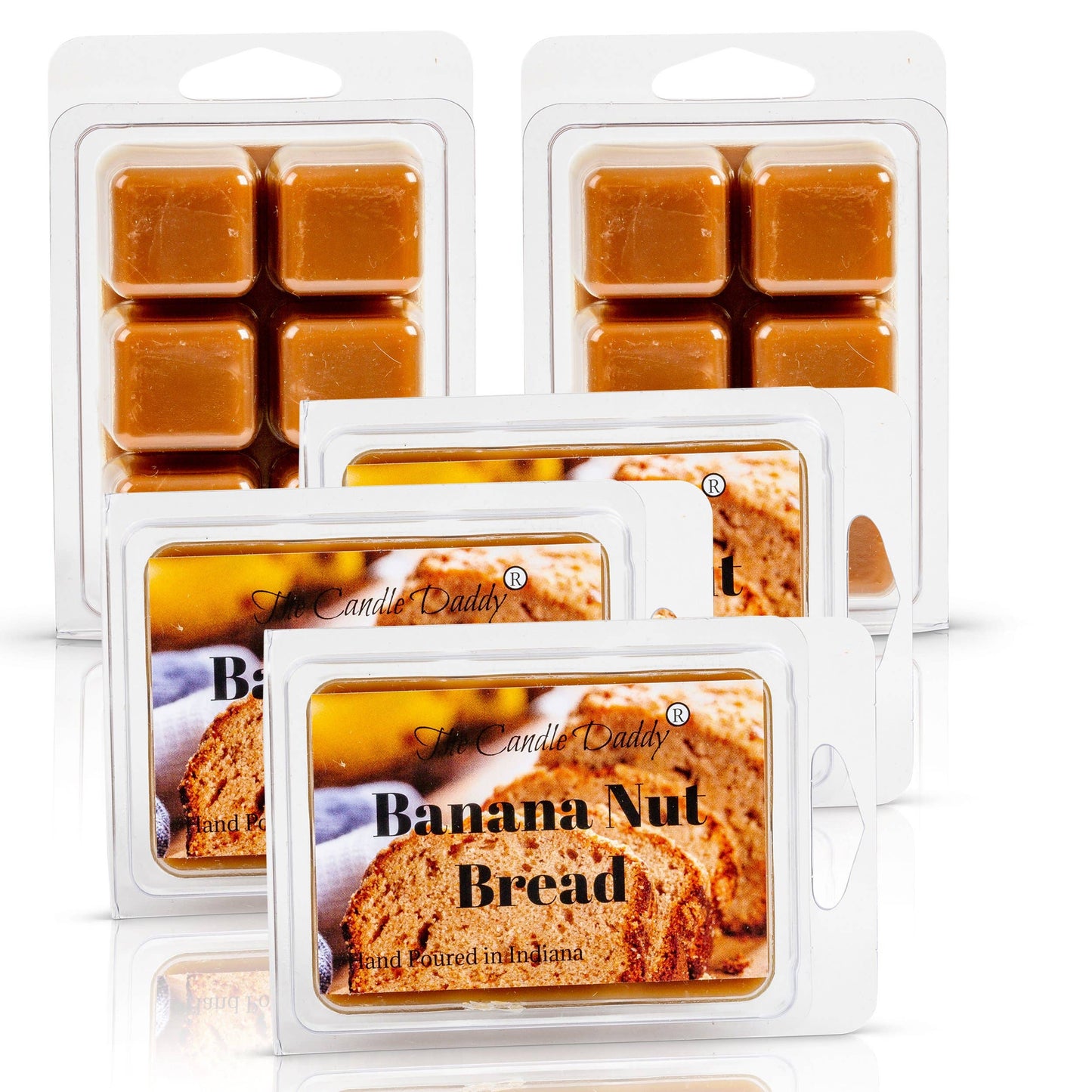 Banana Nut Bread Scented Wax Melt - 2 Ounces - 6 Cubes: 1 Pack of Wax Melts