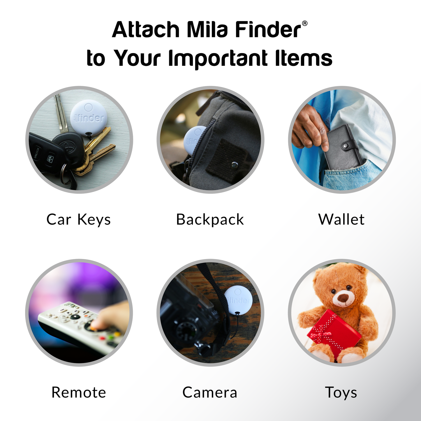The Mila Finder® Bluetooth Key Tracker