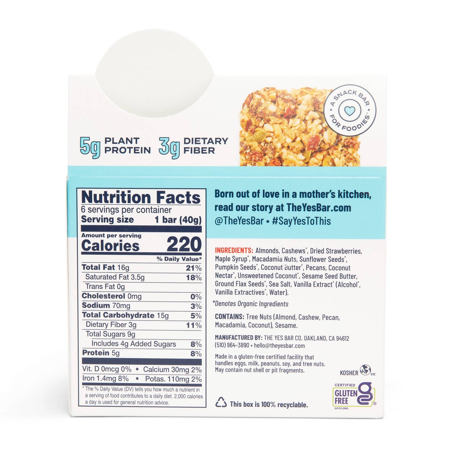 Strawberry Coconut - Gourmet Plant-Based Snack Bar
