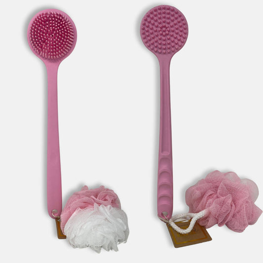 SP116/P Brush & Loofah Set Pink