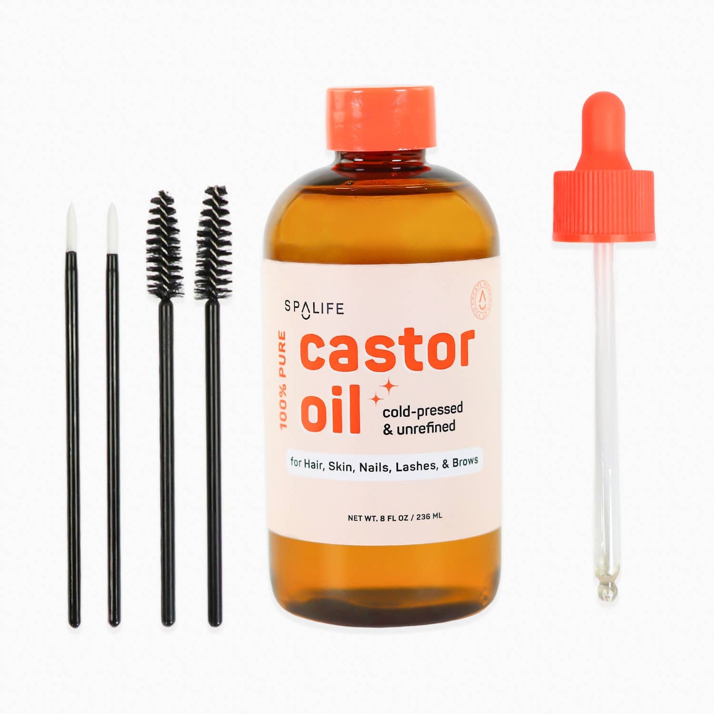 Castor Oil 100% Pure - For Hair, Skin, Nails, Lashes & Brows