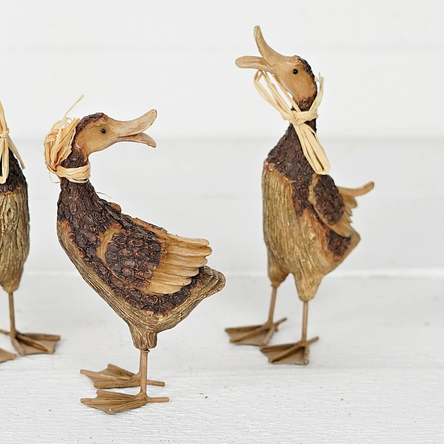 HD603ABCD- Set of 4 mix Polyresin Ducks- 7" x 3" x 2.25"