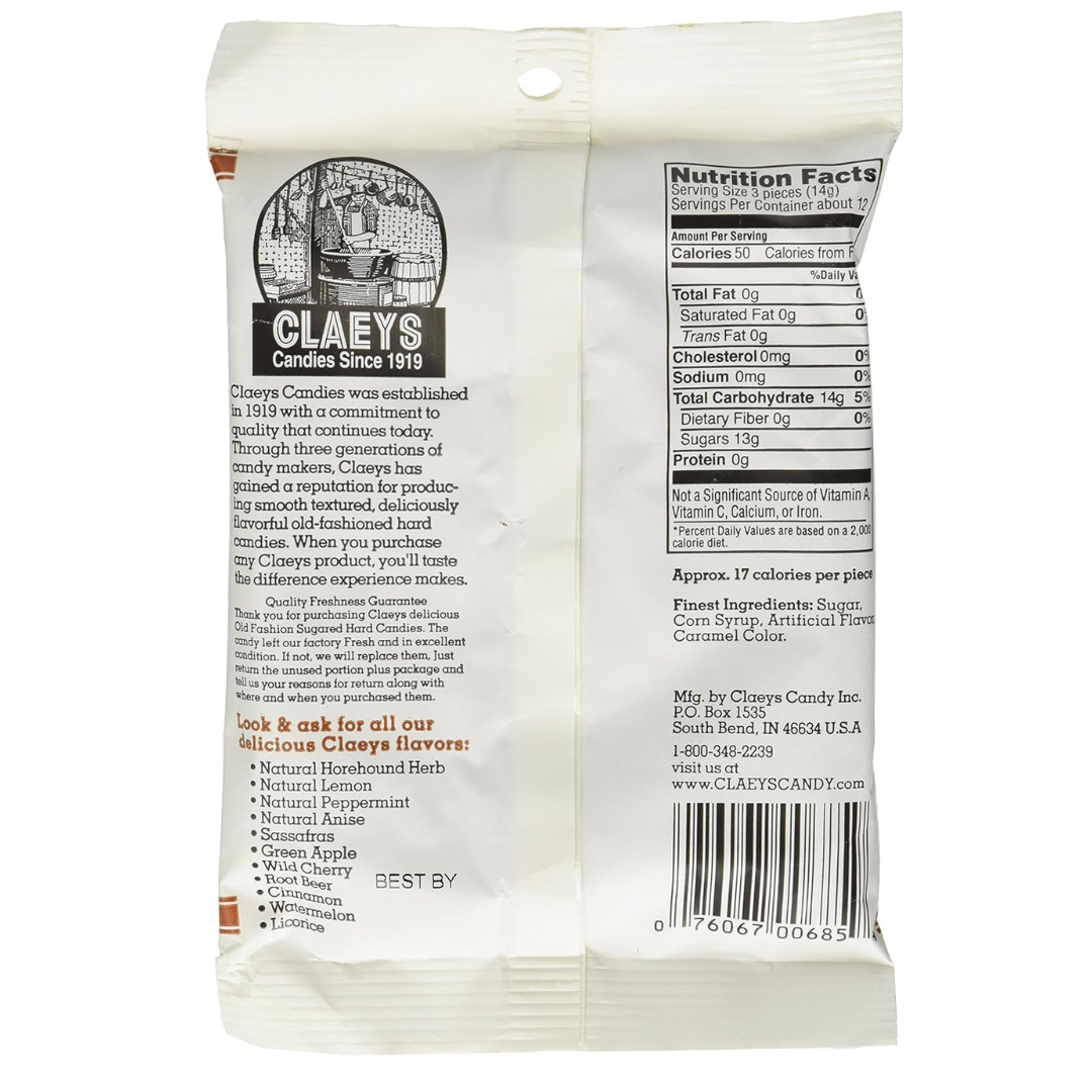 Claeys Old Fashioned Hard Candies - Root Beer - 12 Ct