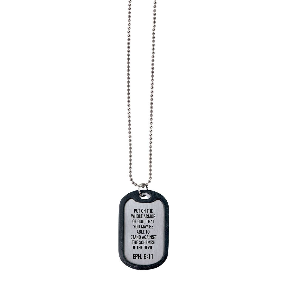 Faith Gear Dogtag Necklace Armor Of God: Green