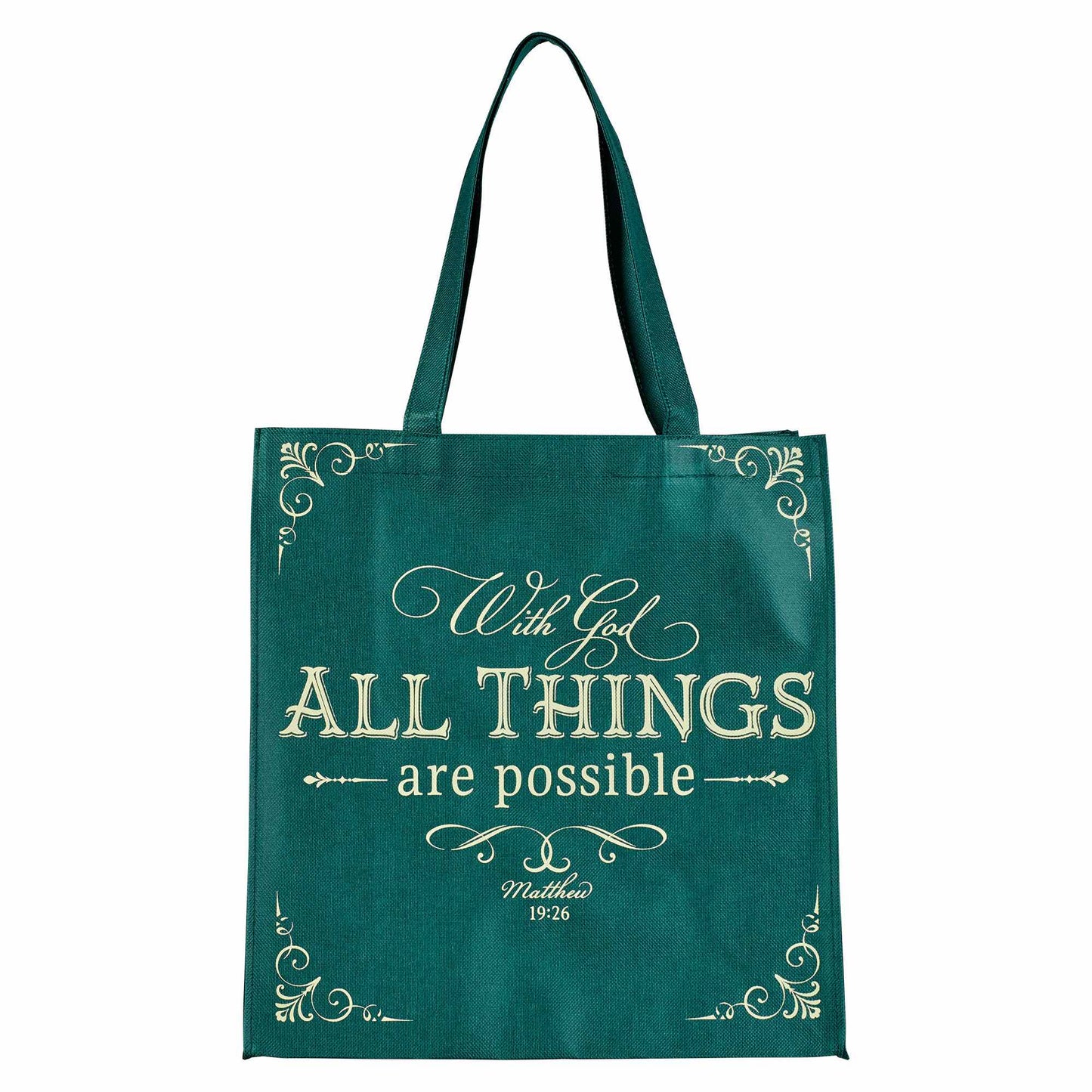 Tote Green With God All Things Matt. 19:26