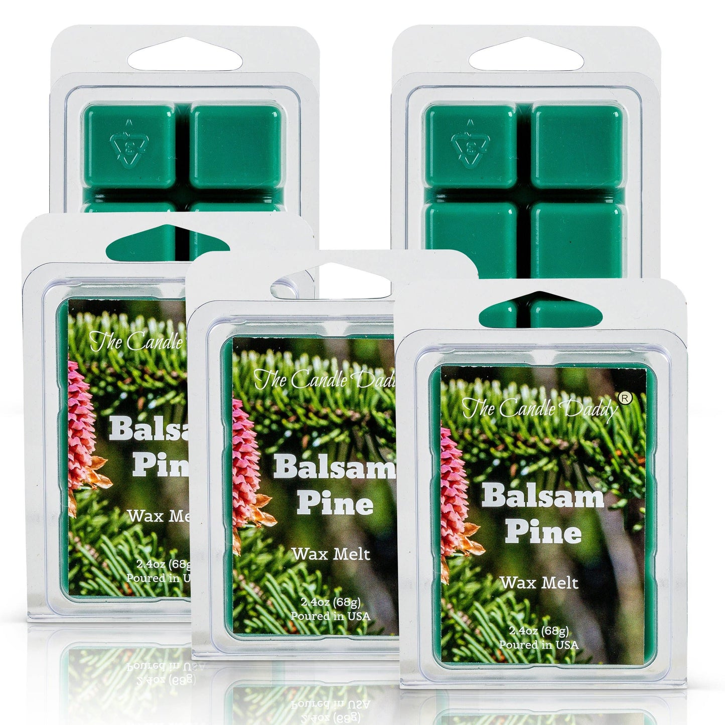 Balsam Pine Christmas Scented Wax Melt Cubes - 2 oz: 1 Pack of Wax Melts